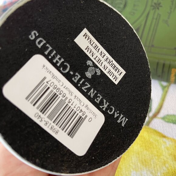 *MacKenzie-Childs Sterling Check Short Candlestick -NEW - Picture 6 of 14